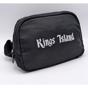 Kings Island Amusement Park Fanny Pack Waist Bag Zip Pouch Black Roller Coaster